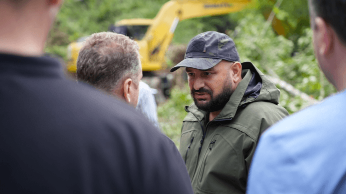 ოზურგეთის მერმა ხევის ადიდების შედეგად დაზიანებული ხიდი დაათვალიერა და ადგილზე არსებულ ვითარებას გაეცნო