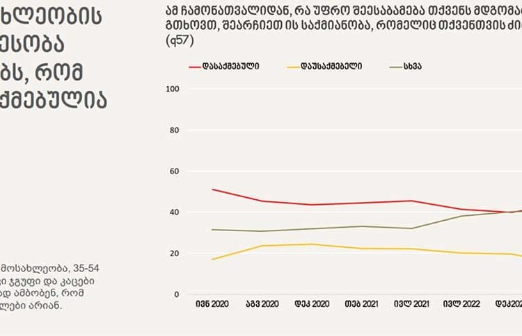 NDI – მოსახლეობის უმეტესობა ამბობს, რომ დასაქმებულია
