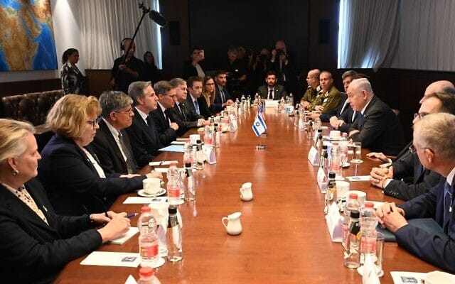 ბენიამინ ნეთანიაჰუმ ენტონი ბლინკენთან შეხვედრისას აღნიშნა, რომ ისრაელი არ დათანხმდება „ჰამასთან“ ზავის ფარგლებში ღაზაში ომის დასრულებას