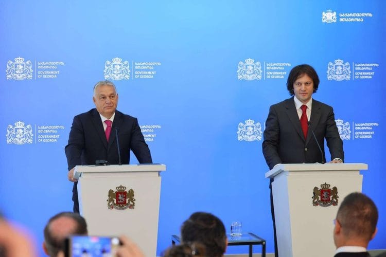საქართველოსა და უნგრეთის პრემიერ-მინისტრებმა პირისპირ და გაფართოებული ფორმატით შეხვედრების შემდეგ მედიისთვის ერთობლივი განცხადებები გააკეთეს