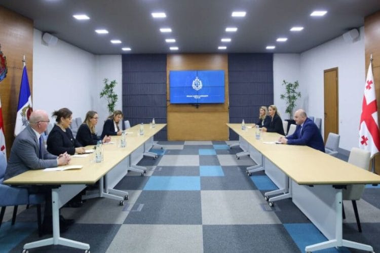 ალექსანდრე დარახველიძე სახელმწიფო დეპარტამენტის ანტინარკოტიკული და სამართალდამცავ ორგანოებთან თანამშრომლობის საერთაშორისო ბიუროს საქართველოს ოფისის ახალ ხელმძღვანელს შეხვდა