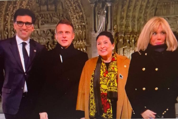 სალომე ზურაბიშვილი მსოფლიოს ლიდერებთან ერთად პარიზში, ნოტრ-დამის გახსნის ცერემონიას ესწრება