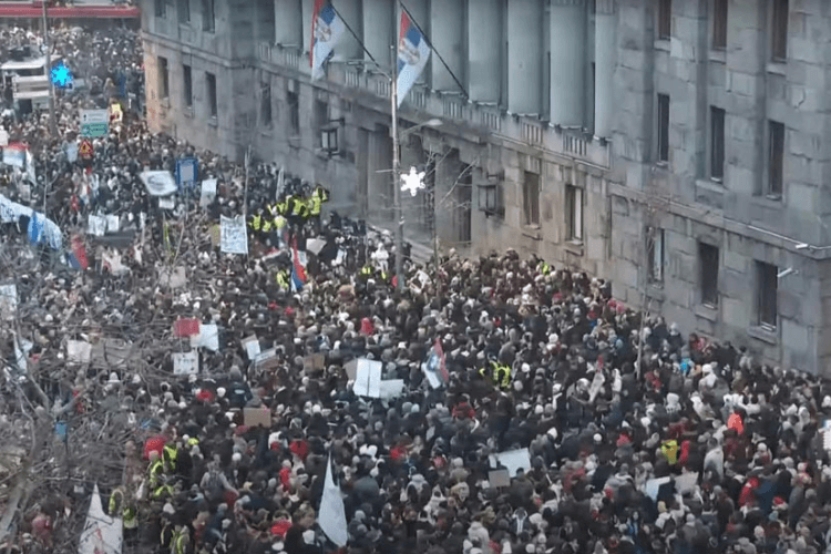 ბელგრადში ანტისამთავრობო აქცია გაიმართა