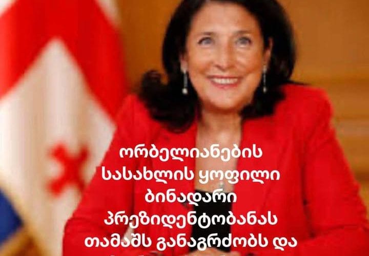 ორბელიანების სასახლის ყოფილი ბინადარი პრეზიდენტობანას თამაშს განაგრძობს და მორიგ აბსურდულ განცხადებას ავრცელებს