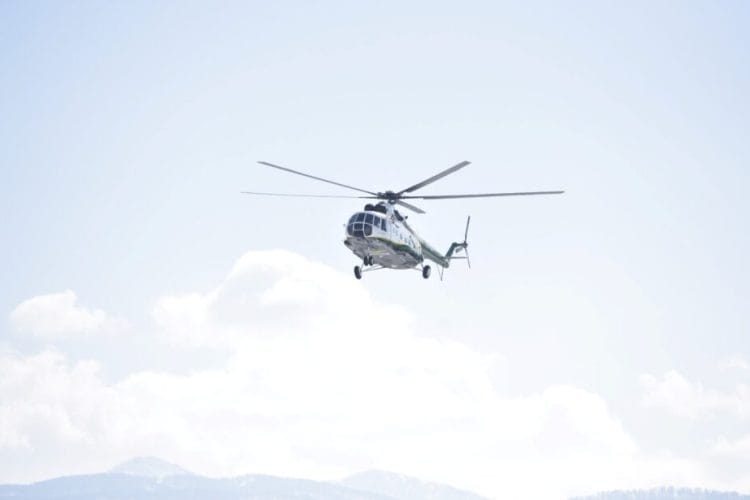 დიდთოვლობის სალიკვიდაციო სამუშაოებში სასაზღვრო პოლიციის ვერტმფრენი ჩაერთო