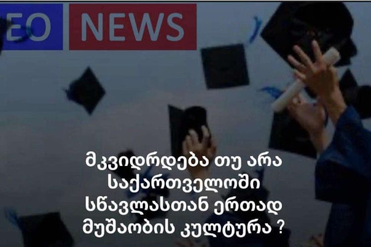 მკვიდრდება თუ არა საქართველოში სწავლასთან ერთად მუშაობის კულტურა ?