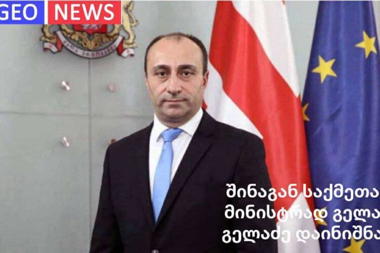 შინაგან საქმეთა მინისტრად გელა გელაძე დაინიშნა !