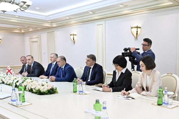 საქართველოს პარლამენტის დელეგაციის წევრები აზერბაიჯანის მილი მეჯლისის თავმჯდომარეს შეხვდნენ