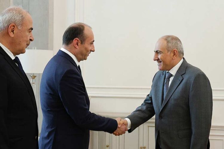 შინაგან საქმეთა მინისტრი გელა გელაძე სომხეთის პრემიერ-მინისტრ ნიკოლ ფაშინიანს შეხვდა