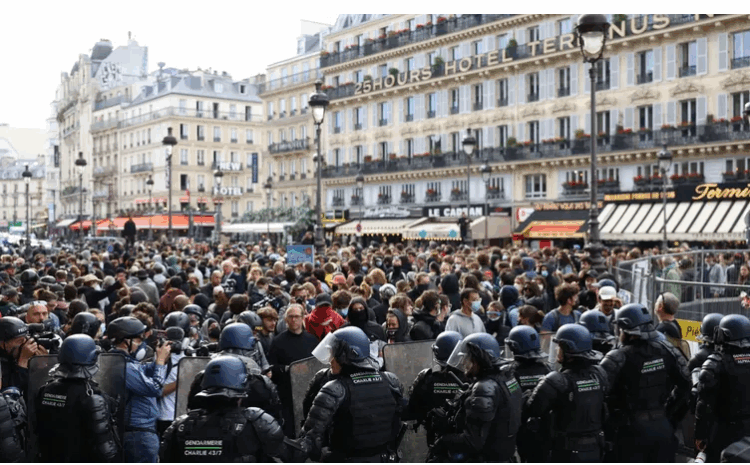 ფრანგული მედიის ცნობით, საფრანგეთში 10 სექტემბერს გამართული საპროტესტო აქციების დროს 675 ადამიანი დააკავეს, მათ შორის 280 პირი პარიზში
