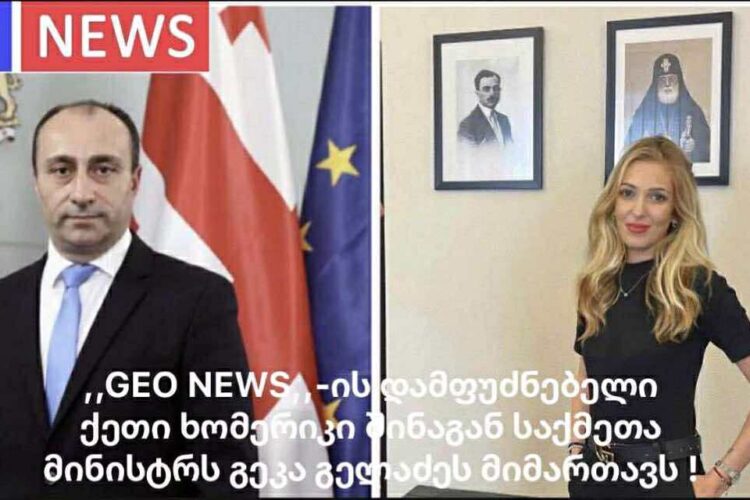 ,,GEO NEWS,,-ის დამფუძნებელი ქეთი ხომერიკი შინაგან საქმეთა მინისტრს გეკა გელაძეს მიმართავს !