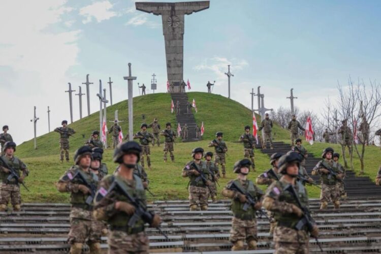 იუნკერებმა დიდგორის მემორიალთან სამხედრო ფიცი დადეს